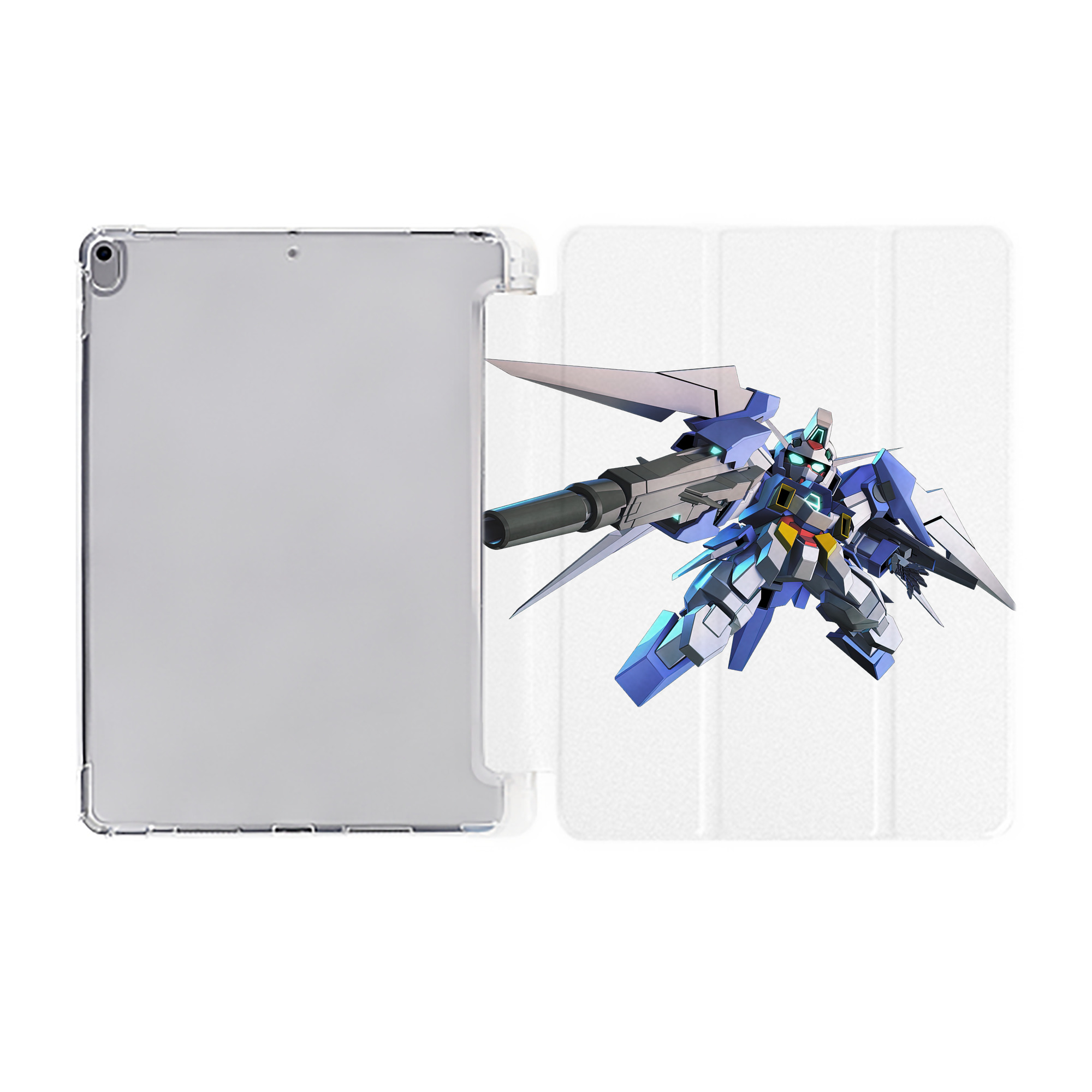 （画像用） 機動戦士ガンダム Mobile Suit Gundam IPad ケース ペン収納付き 三つ折りスタンド PUレザー×シリコン 対応機種9.5/10.5/10.9インチ